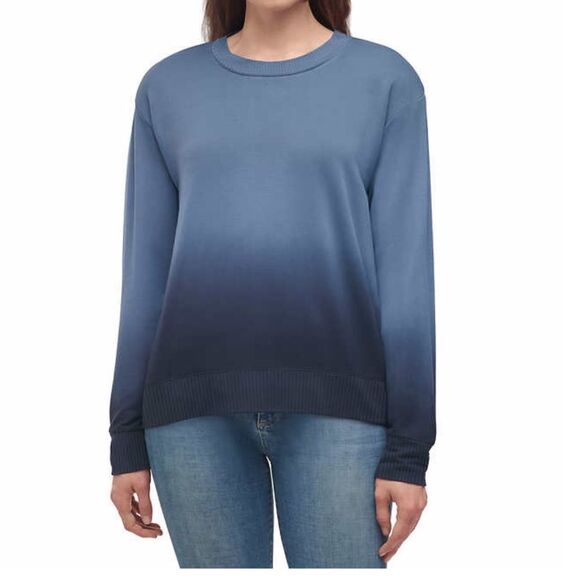 NWT New SPLENDID Navy Blue Ombré Tie Dye Dip Dye Sweater M - Picture 1 of 5